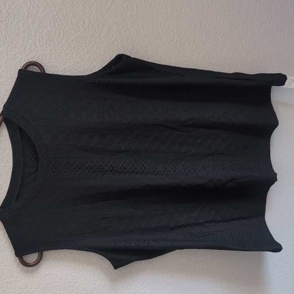 NWT Cupshe Black Eyelet Tank - Picture 1 of 6